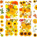 94 Pcs Yellow Pressed Dried Flowers for Resin, Real Natural Bulk Dry Wildflowers Leaves Perfect for Epoxy Molds, DIY Crafts, Home Decor, Soap Candles Jewelry Making