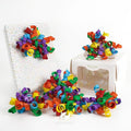 HUIHUANG Rainbow Bows for Gift Wrapping, Birthday Curly Ribbon Bows Self Adhesive Burst Gift Bow for Presents, Wine Bottle, Treat Bags, Birthday, Holiday Party Favors - 6 Counts