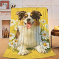 Australian Shepherd Blanket Cute Dog Throw Blanket Puppy Soft Cozy Fleece Fuzzy Stuffed Plush Flannel Animal Gifts for Girls Women Boys Kids Adults 50"X60"