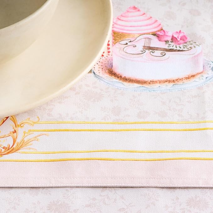 Maison d' Hermine Table Runner 100% Combed Cotton Premium 14.50 Inch x 108 Inch Decorative Runner Table Runners, Dining, Kitchen, Parties & Camping, Pastries (Double Layer)