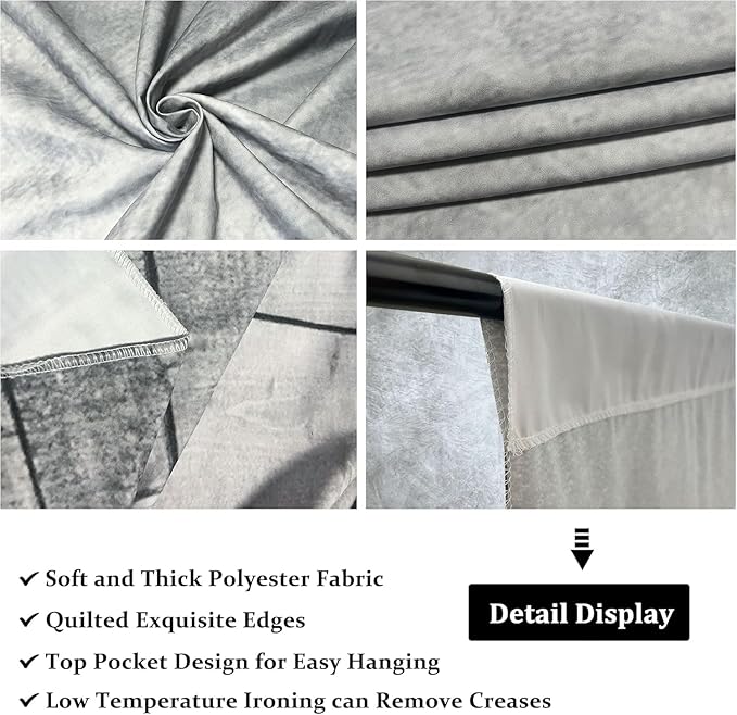 Professional Abstract Portrait Photography Backdrop,Wall with Wood Floor Backdrop for Kids Photography Baby Newborn Cake Smash Photo Shoots Hypoallergenic Fabric Photography Props(Grey-8x12ft)