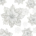 Geosar 24 Pieces Christmas Glitter Poinsettia Flowers Layered Artificial Xmas Flowers Wedding Christmas Tree New Year Ornaments 3/4/6 Inch(Silver)