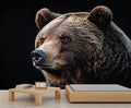 Brown Bear Wall Mural, Bear 3D Wall Murals, Wild Animal Wallpaper Mural, for Living Room Bedroom Large Wallpaper Indoor Decor 137.8" W x100 H