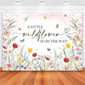Avezano Wildflower Baby Shower Backdrop Watercolor A Little Wildflower is On The Way Party Decorations Floral Theme Girl Banner Photoshoot Props 10 x 7 ft