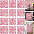 3D Flowers Wall Panel 15 * 15inch-12Pcs Artificial Flower Wall Background Silk Rose Mat for Home Party Wedding Backdrop Wall Decor Shop Photo Backdrop Floral Wall Arrangement
