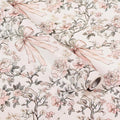 Ywdbzjhs 1 Roll Pink Bow and Flower Wrapping Paper Mini Roll - 17 In x 33 Ft - Coquette Vintage Floral Pink Bows Gift Wrap Paper for Christmas Birthday Wedding Baby Shower Engagement Bridal Shower