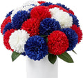SITUMEIZI 12 Pcs Artificial Chrysanthemums Flowers Ball Flower Fake Mums Silk for Wedding Home Kitchen Decoration Floral Arrangement(Red,Blue,White)
