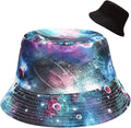 Malaxlx Unisex Bucket Hat Beach Sun Hat Aesthetic Fishing Hat for Men Women Teens, Reversible Double-Side-Wear