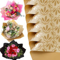 the florist Supply 20 Sheets Premium Flower Wrapping Paper | Waterproof Flower Wrapping Paper for Bouquets | Double Sided Floral Bouquet Sheets | DIY Gifts Isabella Kraft/Gold