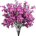 Mandy's Lavender Artificial Baby’s Breath European Flowers 6 Bundles Silk Gypsophila with Bendable Stems for Fall Thanksgiving & Christmas Centerpiece Wedding Decor and Table Arrangements