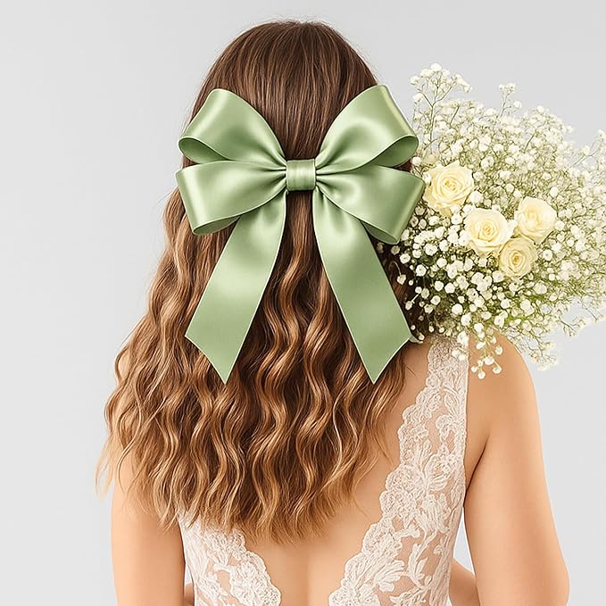 Fullive 1 1/2 Inch Sage Green Ribbon, 30 Yards Ribbon for Gift Wrapping, Polyester Ribbons for Flower Bouquet for Wedding Birthday Christmas Decorations DIY Bows Wrapping Bouquet Floral Arrangements