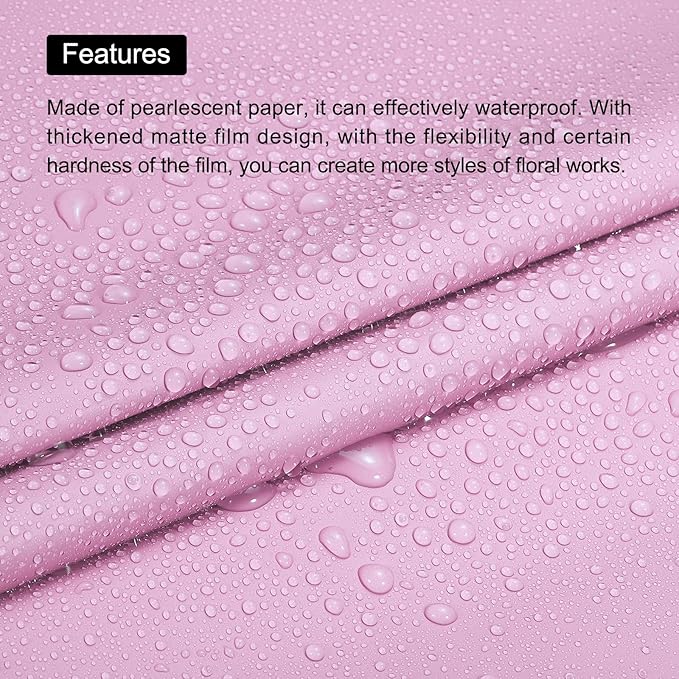 MECCANIXITY 20 Pcs Flower Wrapping Paper 22.8x22.8 Inch Waterproof Florists Wrapping Paper for Florist Bouquet Supplies, DIY Crafts, Gift/Gift Box Packaging Purple