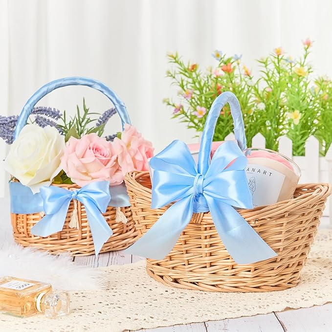 1-1/2 Inches 50 Yards Sky Blue Satin Ribbon, Solid Fabric Ribbon Roll for Flower Bouquets, Gift Wrapping, Wedding, Handmade Crafts