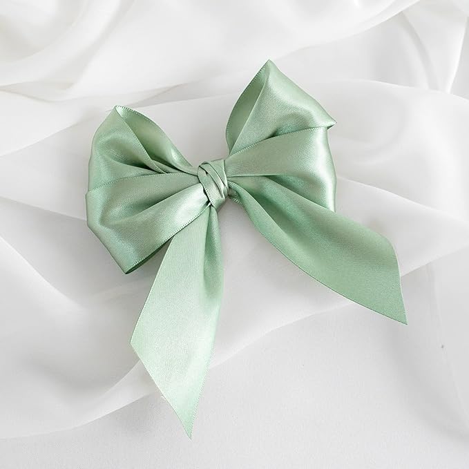 MEEDEE Sage Satin Ribbon 1-1/2 Inch Light Green Ribbon Lux Double Faced Satin Ribbons by 50 Yards Green Polyester Satin Ribbons for Crafts, Weddings, Flower Bouquet, Holiday Decorating