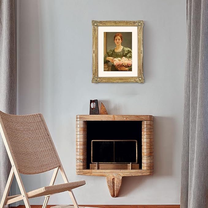 SIMON'S SHOP 11x14 Picture Frame Matted to 8x10 Photo, Vintage Bronze Picture Frames 11x14 with Mat for 8x10 Artwork, Wall and Tabletop Display Poster Frames