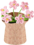Crochet Flower Plant, Empathetic Flower Gift for Women & Men, Perfect for Birthday, Christmas, Mother's Day, Desk Decor, Birthday Decorations, Kids Party Decoration. Pink Myosotis