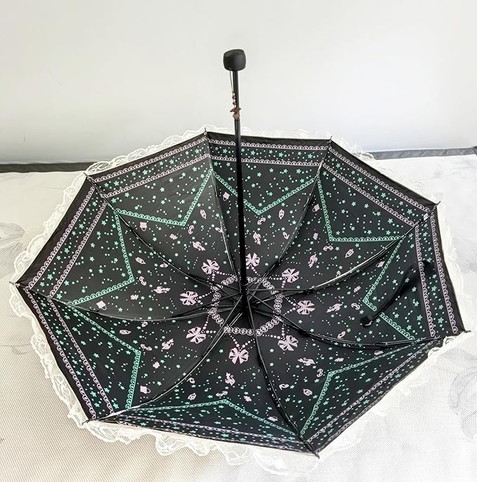 Vintage Lace Parasol Gothic Lolita Umbrella UV Sun Protection Witch Cosplay Photoshoot Props Party Decoration