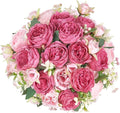 Mkono Peonies Artificial Flowers, Small Silk Flowers for Home Decor Indoor Fake Bouquet Faux Floral Arrangements Dining Table Centerpieces for Kitchen Bridal Wedding Party Decor Mixed Pink