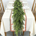 Real Touch Cedar Garland, Christmas Artificial Realistic Faux Cypress Pine Garlands, Christmas Greenery Garland Decorations for Mantle, Table, Stairs, Doorframe, Fireplace, Winter Garlands(6FT)