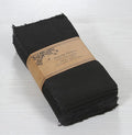 ACCENTHOME Black Cotton Linen Napkin Set of 12 18x18 inch Dinner Napkins - Washable Soft Premium Reusable Perfect Fall Thanksgiving Table Napkins for Family Dinners Christmas Weddings & Everyday Use
