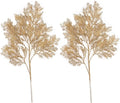 Fake Golden Branch Plants, Christmas Artificial Gold Antlers Plant 30" Tall Plastic Twig Branches Faux Grass for Xmas Décor Party Indoor Outdoor Wedding Table Centerpiece DIY Decoration - 2 Pack