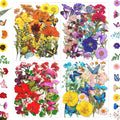 103Pcs Dried Pressed Flowers with Butterfly Stickers for Resin Molds, Real Natural Bulk Dry Floral Leave for DIY Art Crafts, Epoxy Jewelry, Candle, Soap Making, Nails Decors