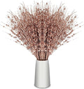 Geosar 30 Pcs Christmas Artificial Glitter Berry Stem Decorations 17 Inch Faux Stick Floral Pick Centerpiece Bouquet Flower Bead Twigs for Centerpiece Tree Wreath Xmas Ornaments Home(Rose Gold)