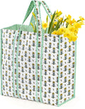 Floral Quilted Tote Bag Gifts for Women, Large Capacity Foldable Corduroy Handbags Christmas Birthday Gifts for Mom Wife Nurse, Reusable Grocery Bags for Work Shopping Travel Beach