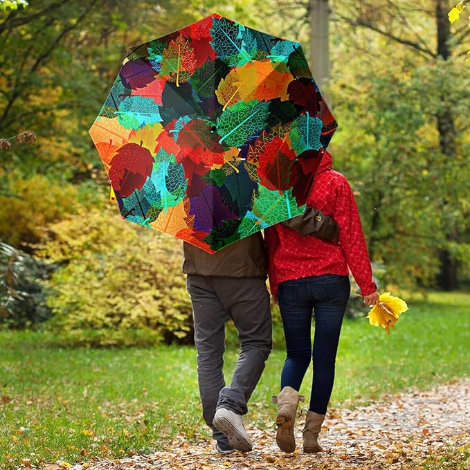 Small Compact Travel Automatic Folding Umbrella for Women, Portable Lightweight, Rain, Wind, UV Sun Shade