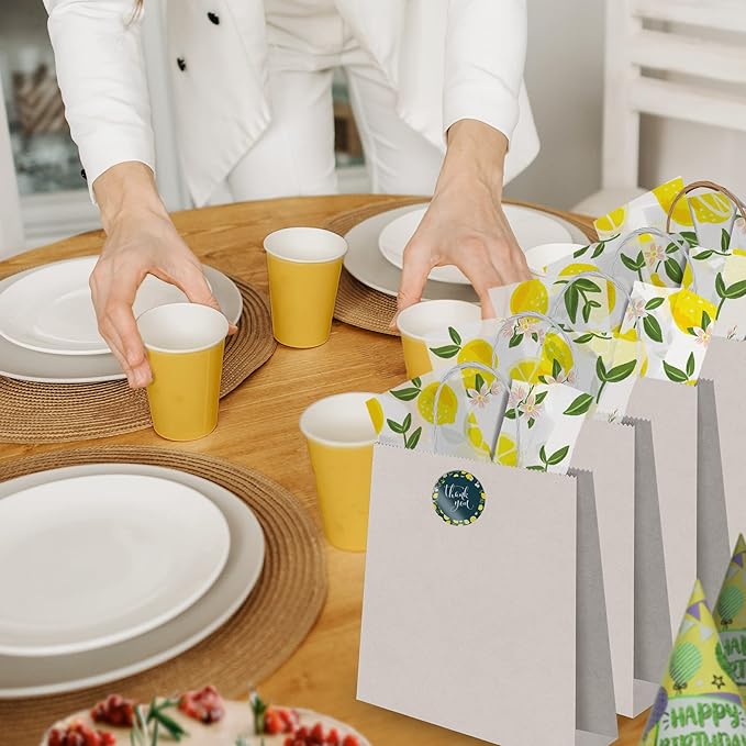 Pro Supply Global - Bulk Elegant Summer Lemons Tissue Paper Wrapping Gift Bags, Crafts DIY Project Party Decorations Packaging - Creative Uses for Wedding Birthday & Holiday Events - 24 Sheets 20"x30"