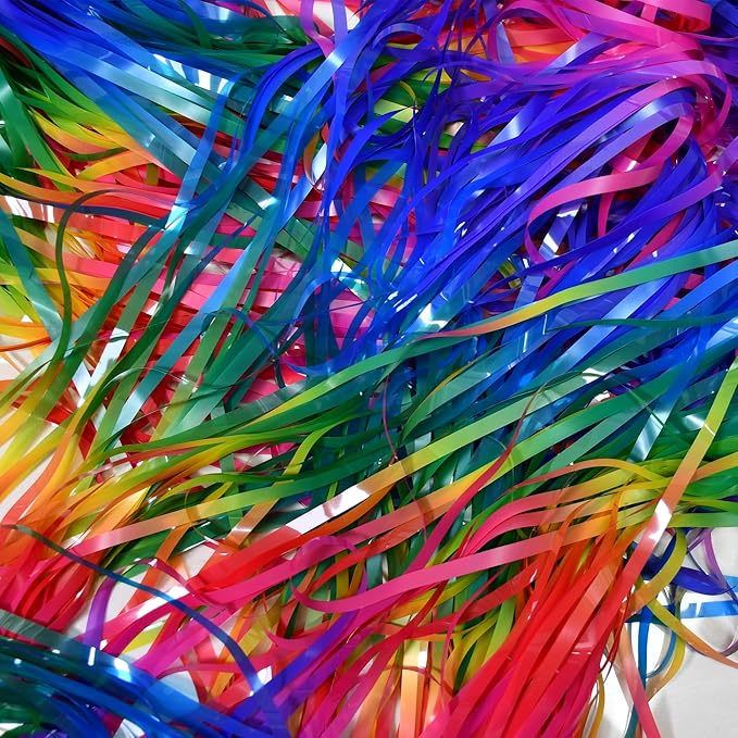 BRAVESHINE Tinsel Foil Curtains - 2 Pack Colorful Party Streamers Fringe Backdrop for Christmas/New Years/Doorway/80s/90s/Dance/Bachelorette/Engagement/Rainbows-theme/Candy/Kids Birthdays Decorations
