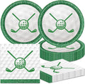 Golf Party Decorations Birthday Decor Serve 20 Green Sports Theme Plates and Napkins Set Supplies for Baby Shower 40Pcs Golf Birthday Decorations