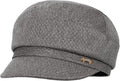 Women Retro Classic Visor Newsboy Cabbie Cap Beret Hats with Flower Buckle for Woman Ladies
