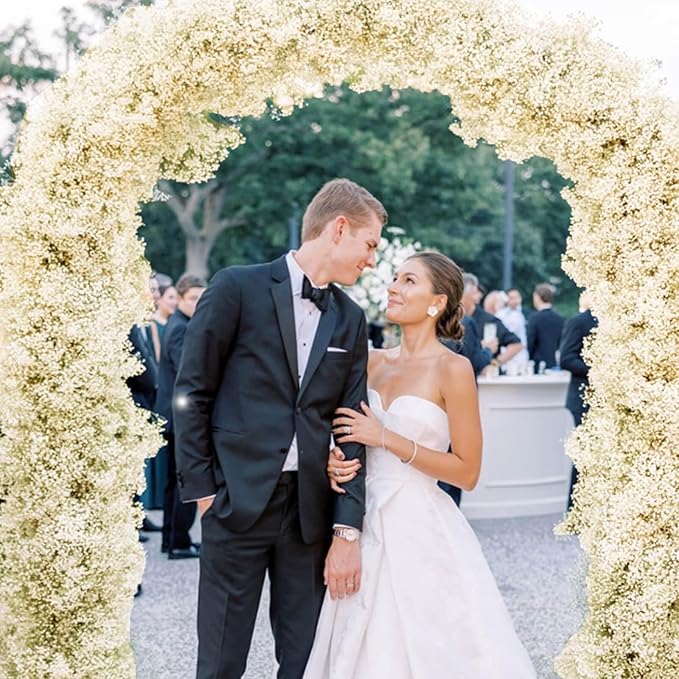 2500+ Dried Babys Breath Flowers Bulk - 17" Ivory White Dried Flower Bouquet, Real Natural Gypsophila Branches for Vase Filler, Wedding, Table Centerpiece, Home Decor, DIY Wreath Floral, Crafts