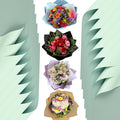 the florist Supply 20 Sheets Premium Flower Wrapping Paper | Waterproof Flower Wrapping Paper for Bouquets | Double Sided Floral Bouquet Sheets | DIY Gifts Colorblend Ocean Spray