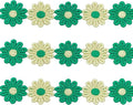15 Yards Daisy Flower Lace Trim Embroidered Floral Lace Sewing Trim Ribbons for Embellishment Craft Dress Hair Accessories Decorations(Yellow/Green)