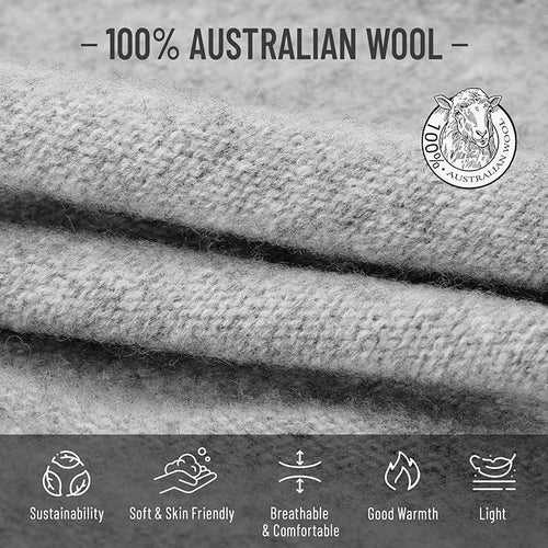 100% Wool Slouchy Beanie, Warm Beanie Hats for Women Breathable Knitting Skull Beanies Cap for Spring Fall Winter