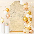 6 FT Arch Backdrop Covers: Sequin Payette Backdrop Light Gold Arch Cover for Wedding Party Birthday Flower Balloon Stand