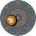 Mandala Round Placemat Set of 4 Elegant Linen Table Mats for Dining, Heat Resistant, Stain Resistant Perfect for Dinner Parties, Restaurants, and Everyday Use
