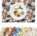 Placemats Set of 4 Waterproof Oilproof Table Mats Cute Puppy Washable Wipeable Heat Resistant Easy to Clean for Indoor Outdoor Party Kitchen Dining Table Decoration 12 * 18in