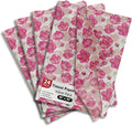 Pro Supply Global Pink Poppies Printed Tissue Paper for Valentine's Day Gift Bags or Boxes and Wrapping - Bulk Decorative Art Tissue Paper for Packaging and Gifting | 24 Sheets 20" x 30"