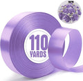 XSEINO 110 Yards Ribbon,1 1/2 Inch Lavender Satin Ribbon for Flower Bouquet, Gift Wrapping, Ribbons for Crafts, Hair Bows Making, Wedding Party Decoration, Sewing, Invitation Cards, Christmas