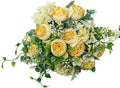 KAOYOO 2 PCS Artificial Peony Bouquet Short Stem for DIY Wedding Decoration Bridal Bouquet Home Decorations(Yellow 2-PCS)
