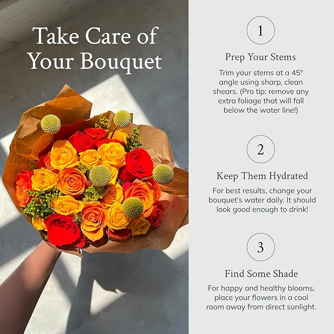 UrbanStems – The Firecracker Bouquet (No Vase) – Fresh Flowers for Delivery – Gift for Birthday, Thank You, Congratulations, Anniversary