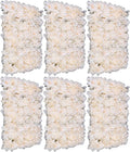 Flower Wall Panels 3D Flower Wall Backdrop, 6Pcs Artificial Flower Wall Panel Silk Rose Floral Decorative Faux Flower Wall Background for Wedding Home Decoration (Light Pink, 23.6 * 15.7in)