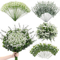 110 Pcs Artificial Eucalyptus Stems, Babys Breath，Bulk Artificial Flowers, Artificial Eucalyptus Leaves, Faux Greenery - DIY Wedding Bouquets, Centerpieces, Vase Filler, Farmhouse Decor