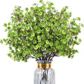 Babys Breath Artificial Flowers, 8 Bundles Green Real Touch Fake Flowers Silk Flowers Bulk for Vase Home Office Wedding Spring Indoor Outdoor Centerpiece Table Party Decorations