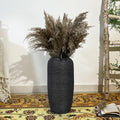 Large Rustic Ceramic Black Vase,15.7 Inch Tall Pottery Farmhouse Decor Floor Vase Vintage Flower Vases for Home Living Room Entryway Table Centerpiece Decor,Terracotta Vases,Wedding Gift