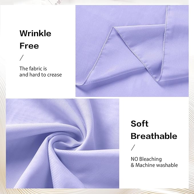 VOK Lavender Wedding Arch Draping Fabric Chiffon Fabric, 29in x 18Ft Sheer Chiffon Outdoor Curtain for Wedding Ceremony Birthday Party Decoration (Lavender,1 Panel)