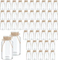 Vintage Glass Flower Vase，48 Pack Farmhouse Transparent White Glass Centerpiece Vases for Weddings, Parties & Home Decor Bulk(48, Transparent)